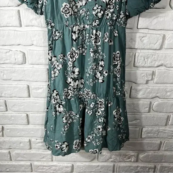 Abound Floral Puff Sleeve Dress Size Small - Picture 8 of 9